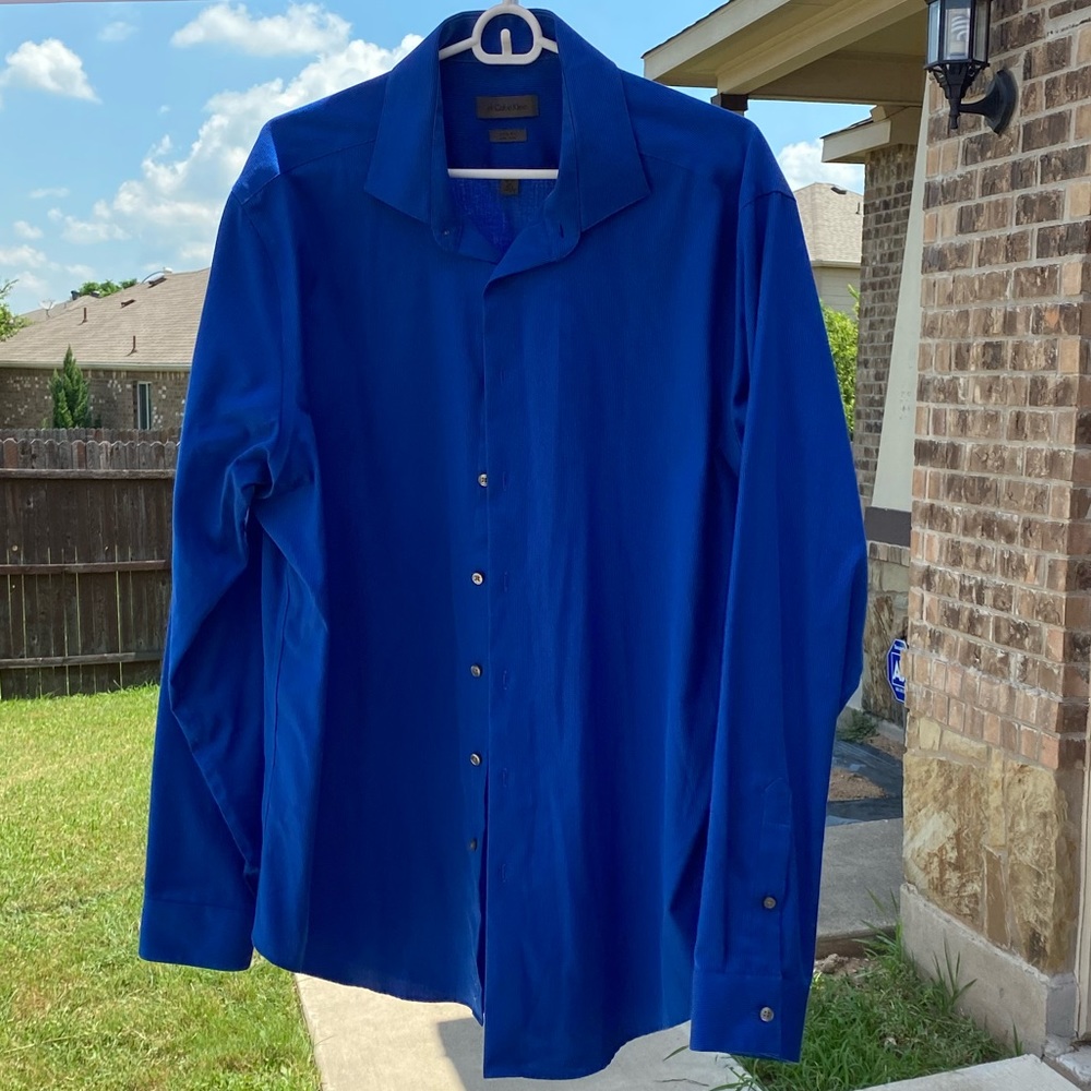 Deep blue dress shirt, only worn once